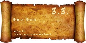 Bucz Bese névjegykártya